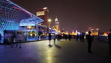 上海十六铺游船码头延时拍摄视频的预览图